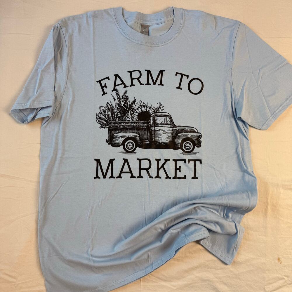Farm To Market Graphic T-Shirt - Size Large - New